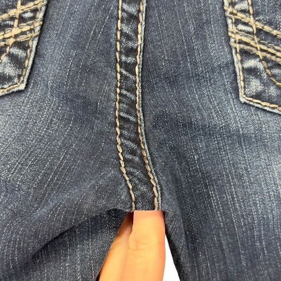 Silver Vintage Y2K Suki Surplus Bootcut Button Fold Pocket Jeans w30/L32 - Picture 9 of 16